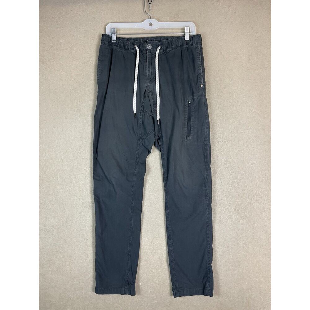 Vuori Pants Mens Medium Gray Ripstop Modern Slim Fit Stretch‎ Zip Pocket